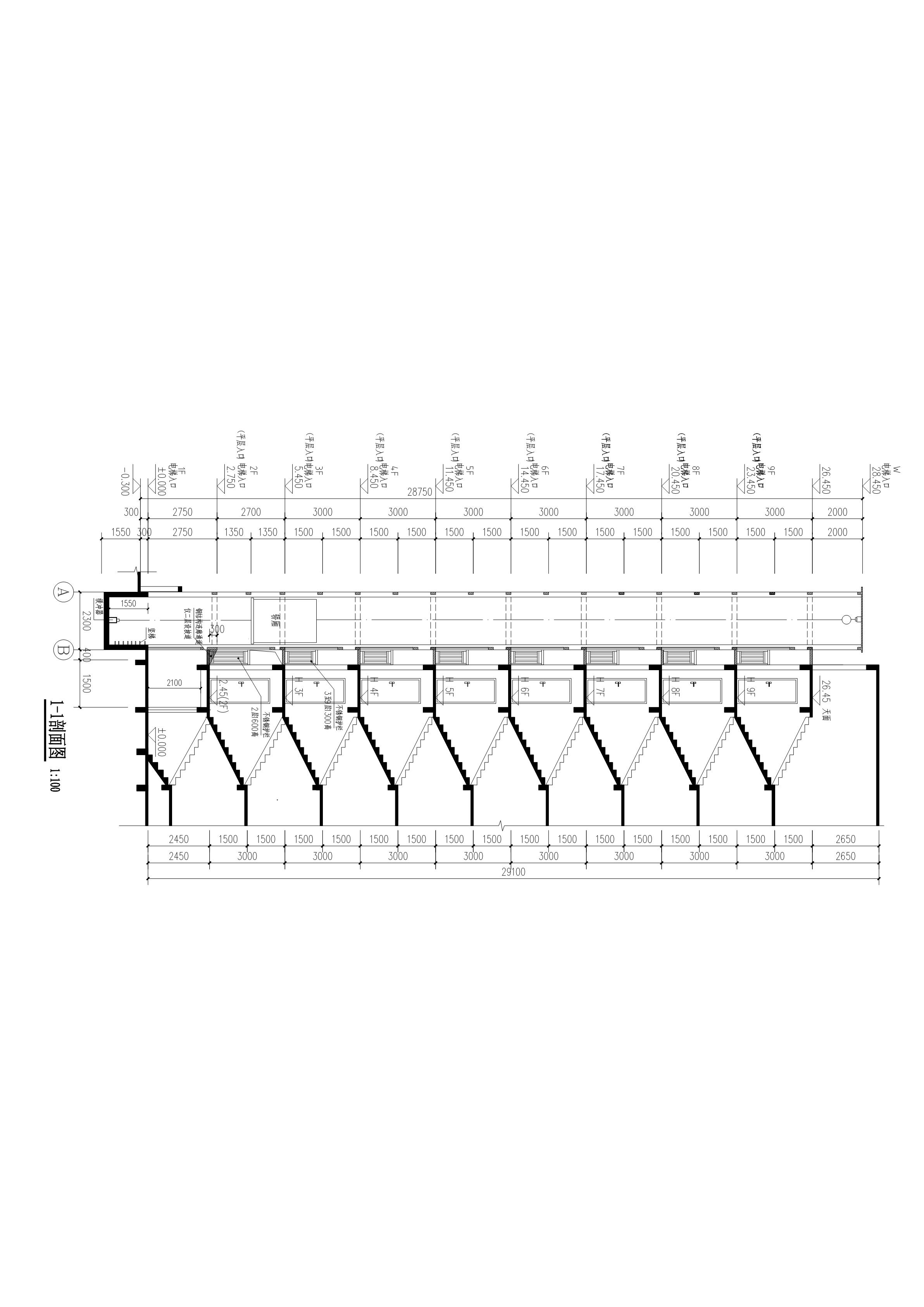 清遠(yuǎn)市新城B24號(hào)區(qū)飛來苑B座加鋼梯 剖面_1.jpg