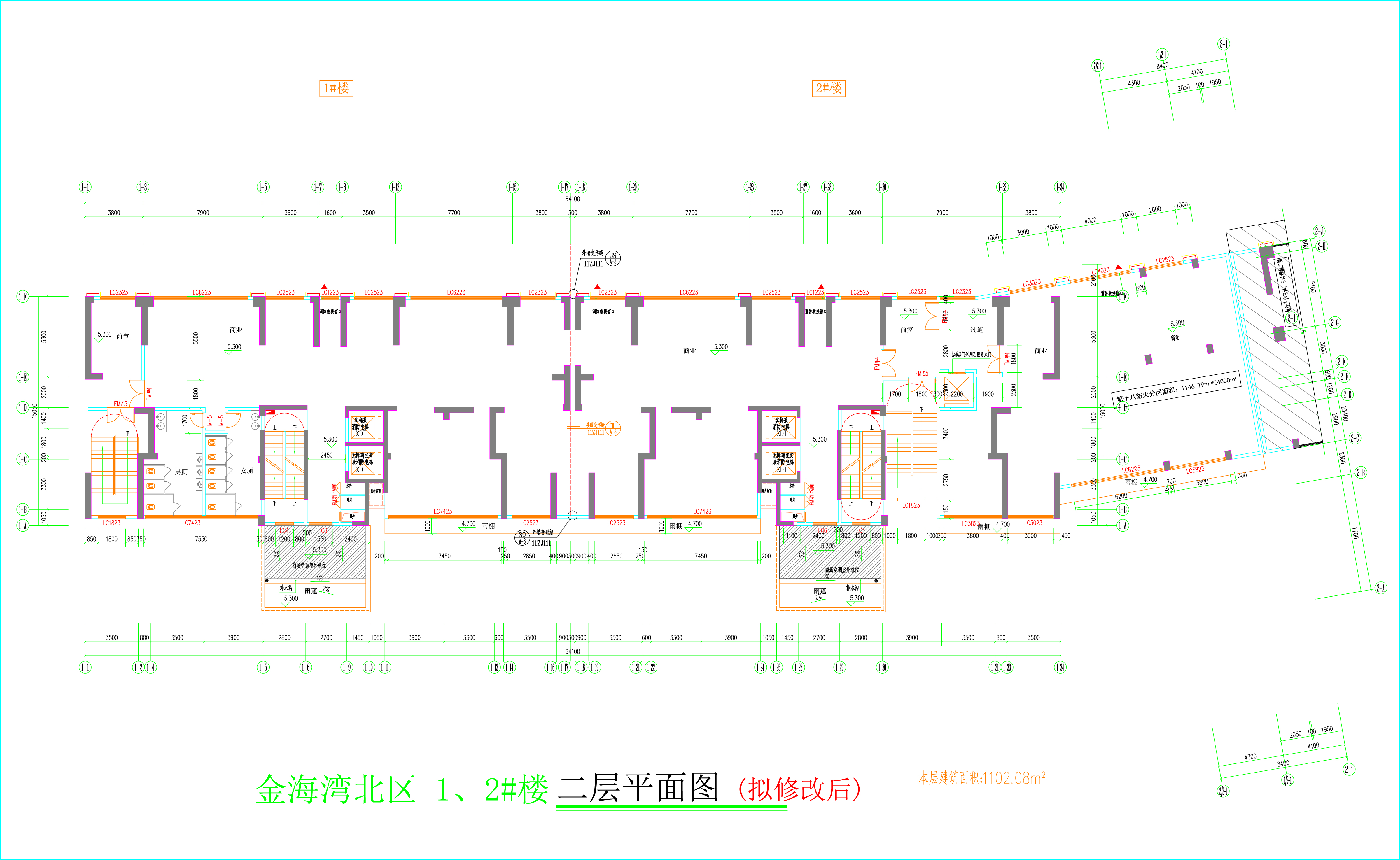 金海灣北區1、2#樓_二層平面圖（擬修改后）.jpg