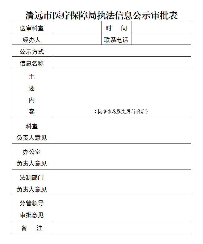 清遠市醫療保障局執法信息公示制度.png