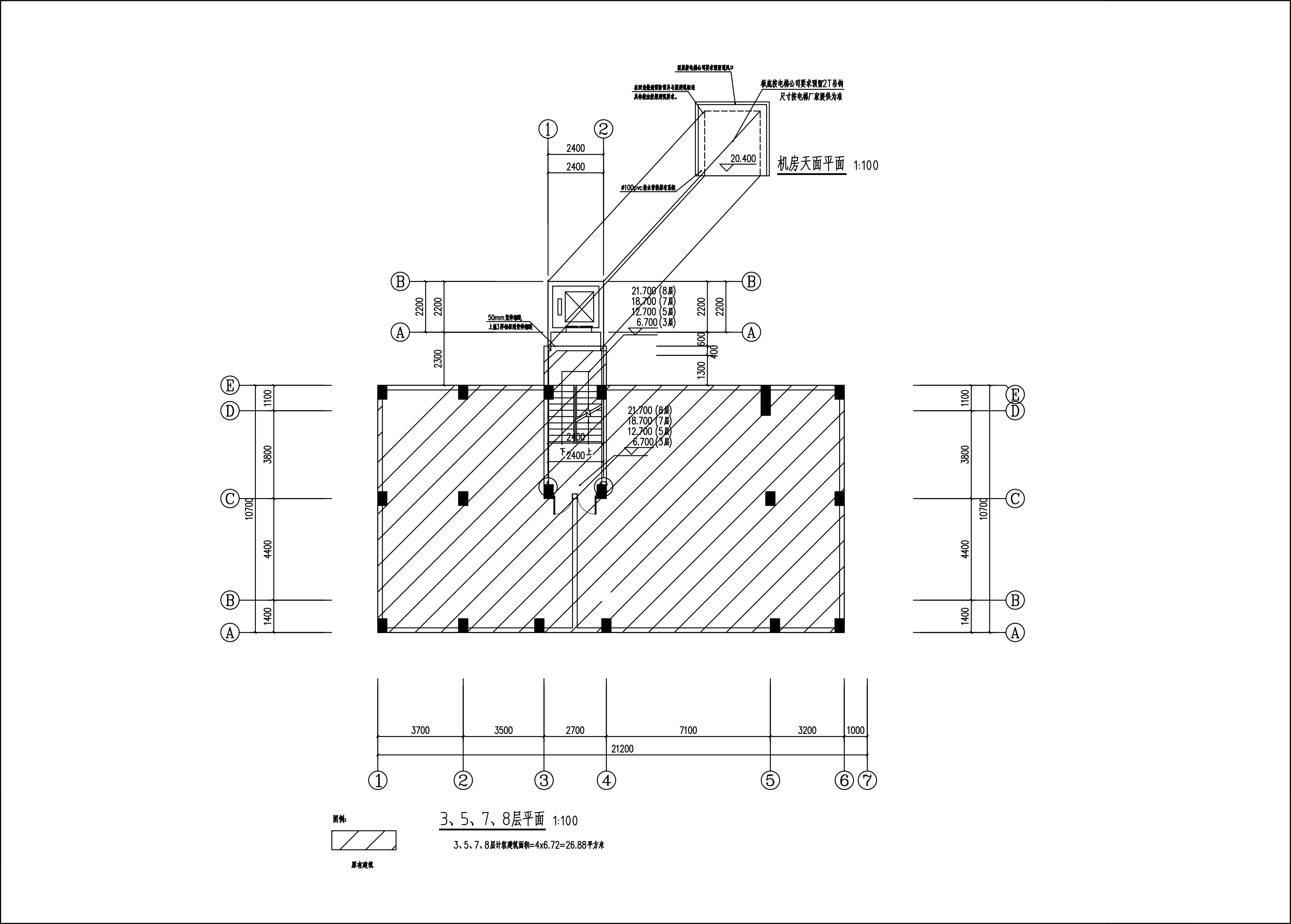 新城清遠(yuǎn)供電局宿舍電梯建筑圖_3、5、7層.jpg