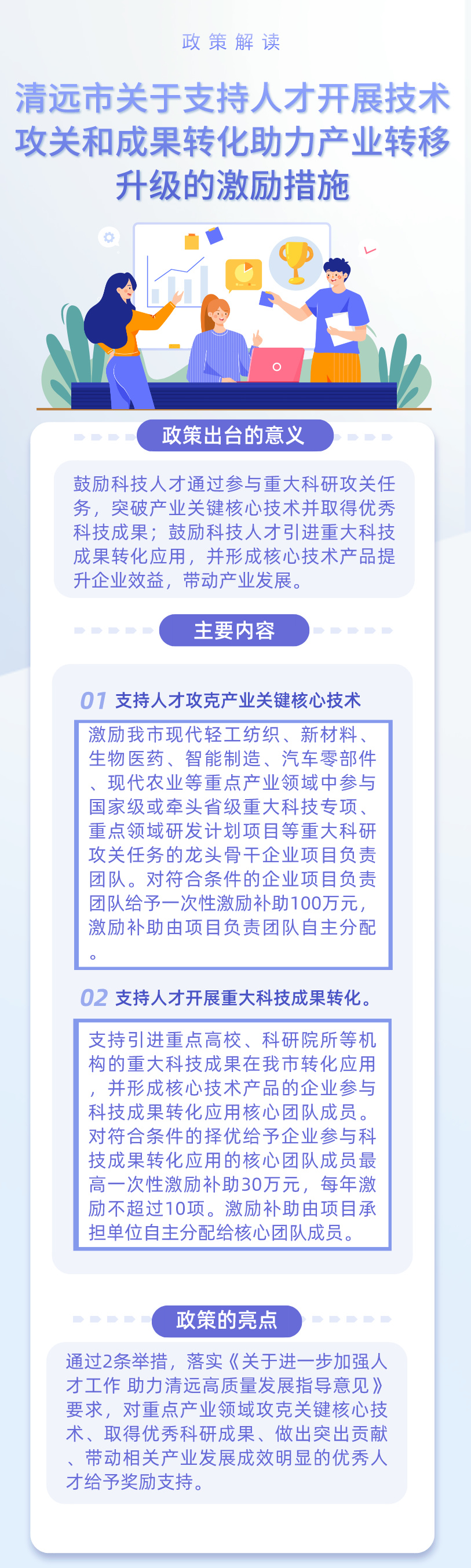 一圖讀懂《清遠市關于支持人才開展技術攻關和成果轉化助力產業轉移升級的激勵措施》.jpg